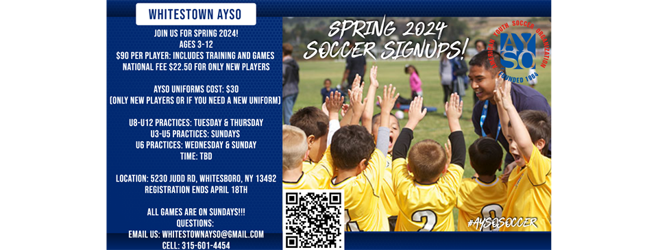 AYSO Spring 2024 Now Open 
